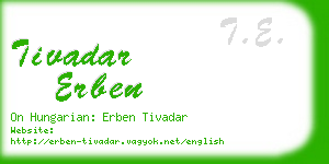 tivadar erben business card